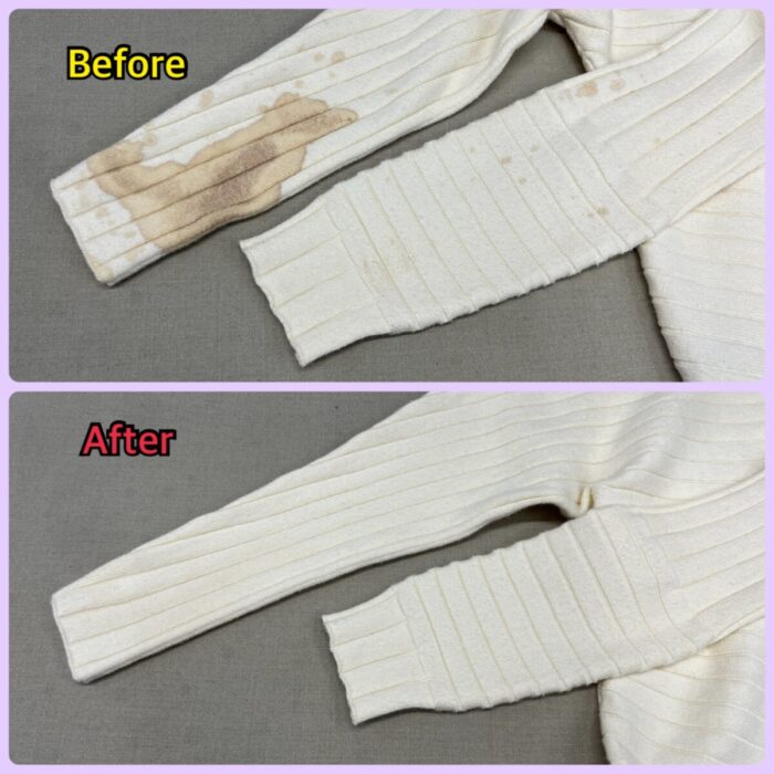 セーターのしみ抜き